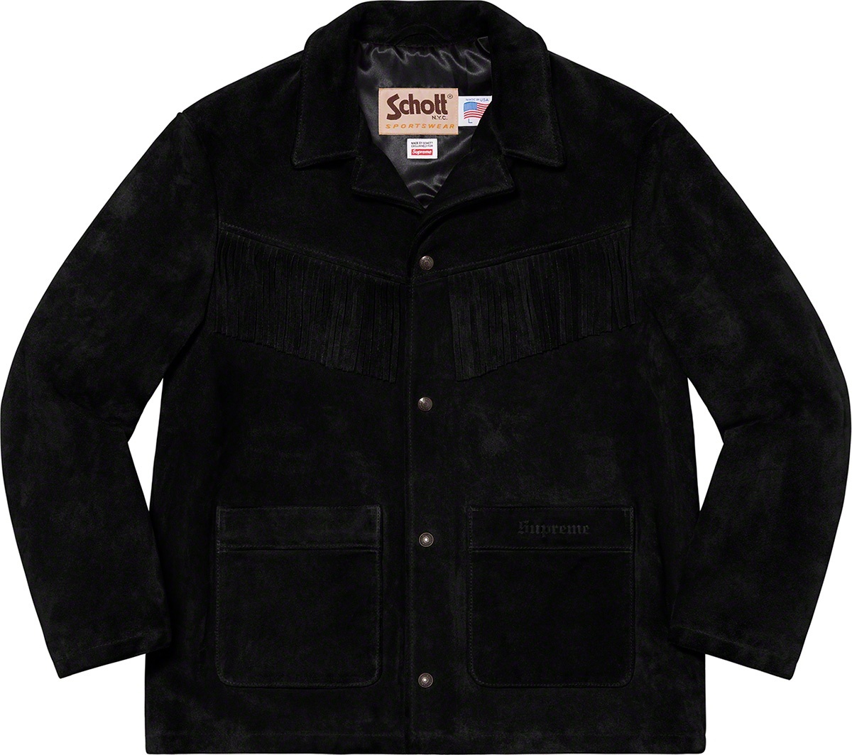 Supreme®/Schott® Fringe Suede Coat view 6